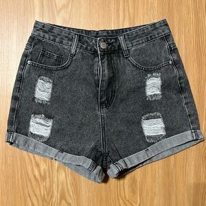 Shein Black Denim Shorts